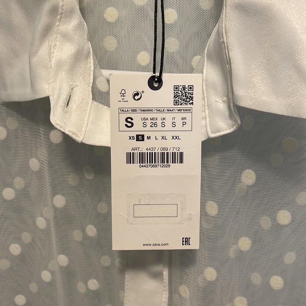 Zara Long Polka Dot Tulle Dress *NWT* - Picture 12 of 15